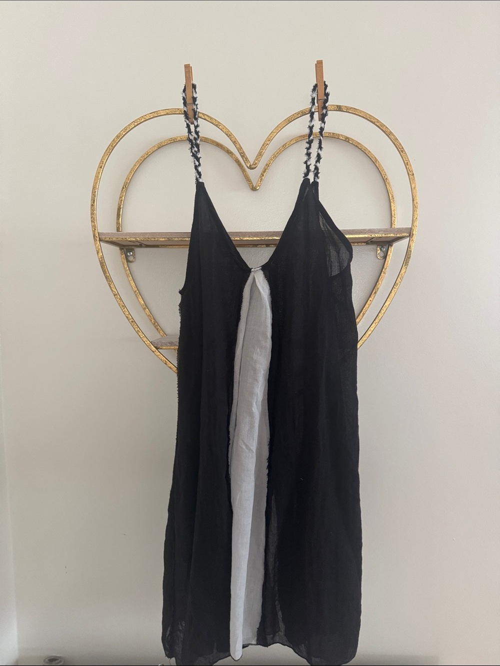 Black and white sheer Elan mini dress size M